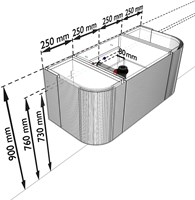 KRVGRU100LR1L2D1KMShaSab - Aansluitmaten