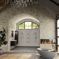 AIVY 100cm badmeubel Urban, wastafel glanzend wit keramiek midden 1 kraangat met Spiegel-2