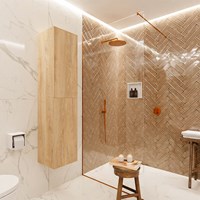 BEAM 160cm armario de columna color Washed Oak con 2 puertas.-3