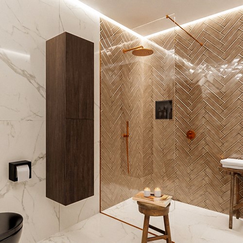 BEAM 160cm kolomkast kleur dark brown met 2 deuren-3