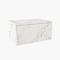 ALAN module badmeubel onderkast smal 1 lade 60cm kleur Carrara Melamine.