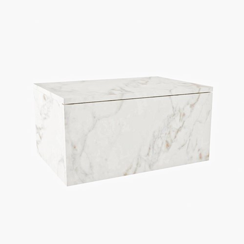ALAN module badmeubel onderkast smal 1 lade 60cm kleur Carrara Melamine.