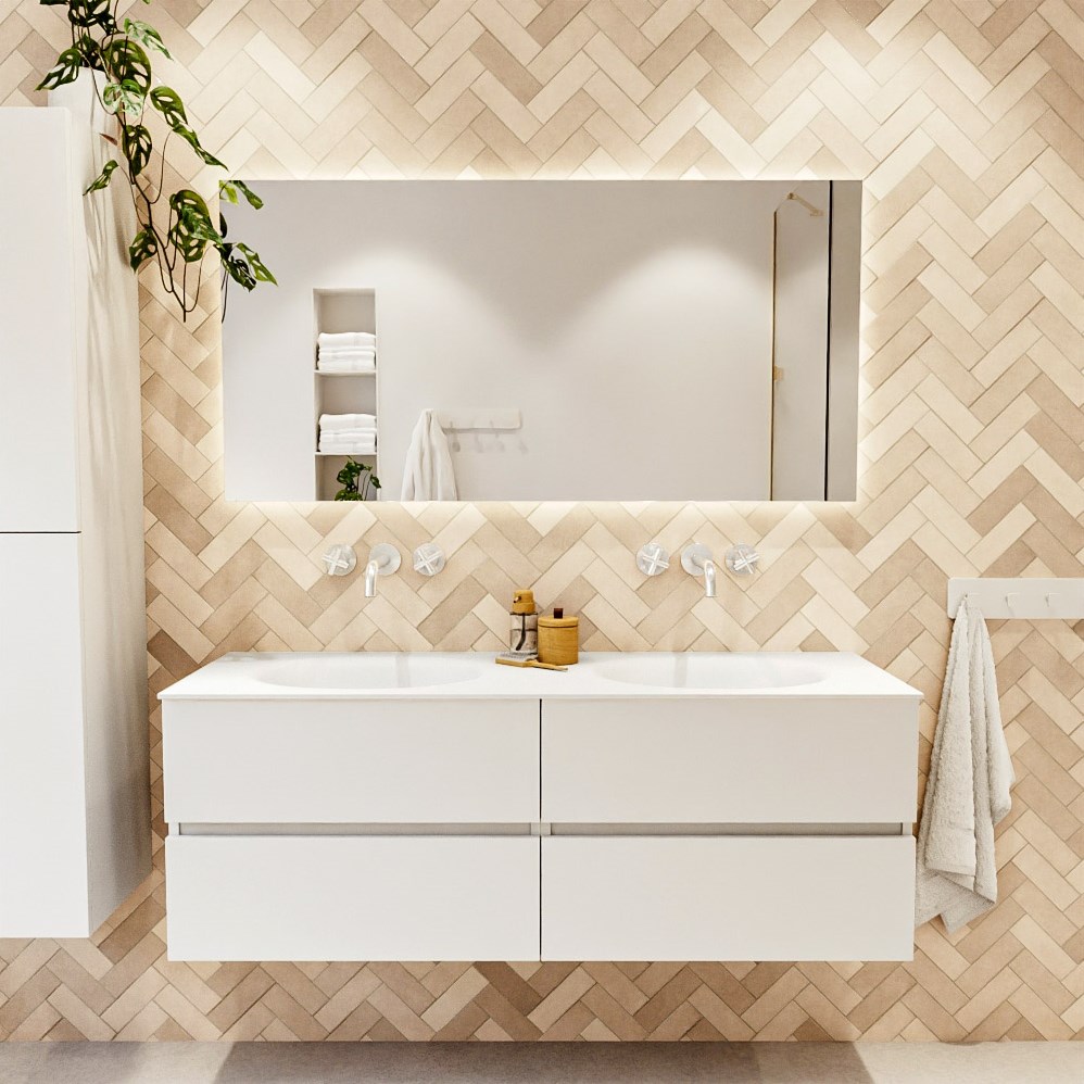 3xe Living - Badkamermeubel Bagnoli Dd 2k - Mat Wit