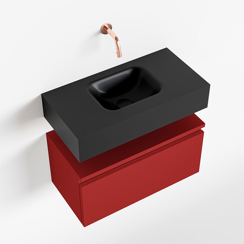 ANDOR 60cm cloakroom vanity set Fire. Vanity top LEX Urban position