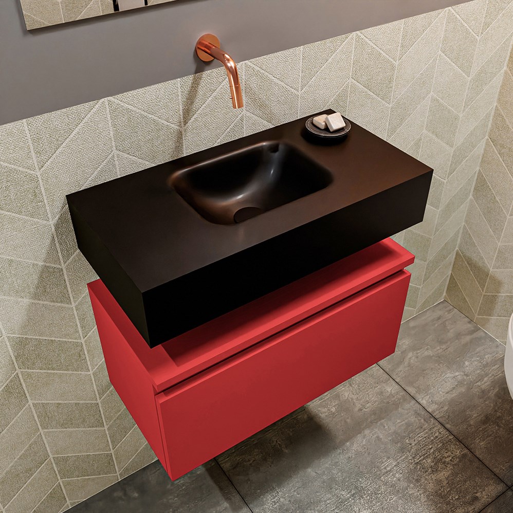 ANDOR 60cm cloakroom vanity set Fire. Vanity top LEX Urban position