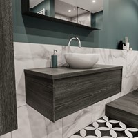 Badkamermeubel met wastafel model Lush antra laag 00050-1
