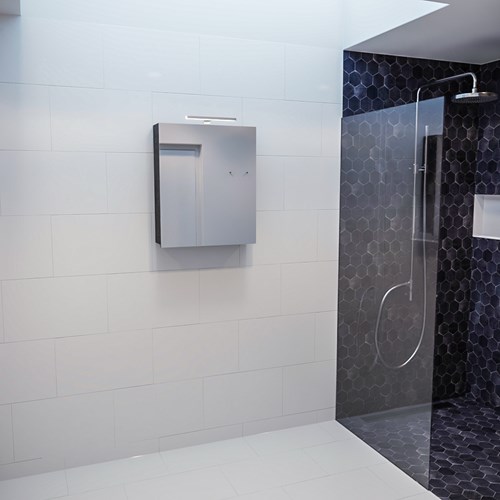 CUBB spiegelkast 50x70x16cm kleur dark brown met 1 deur.-3