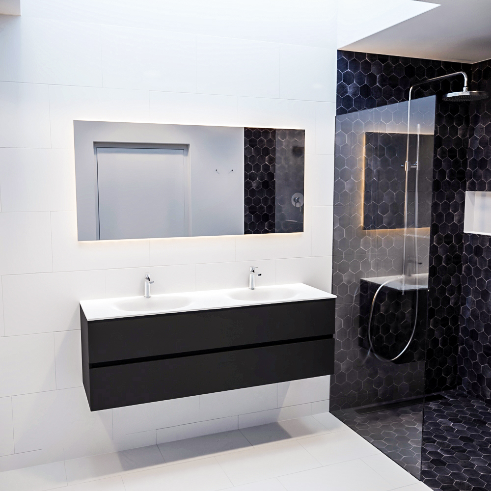 Mondiaz NL - NL - VICA badkamer meubel vrijhangende wastafel met badkamerkast