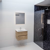 VICA 60 badmeubel washed oak 2 lades wastafel DENIA midden 1 kraangat-3