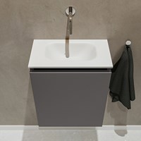 TURE 40cm WC-möbel Dark Grey. EDEN einbauwaschbecken position Mittig kein hahnloch farbe Talc.-3