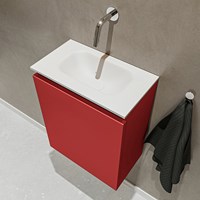 TURE 40cm mueble fondo reducido Fire. EDEN lavabo posición Centro sin orificio color Talc.-2