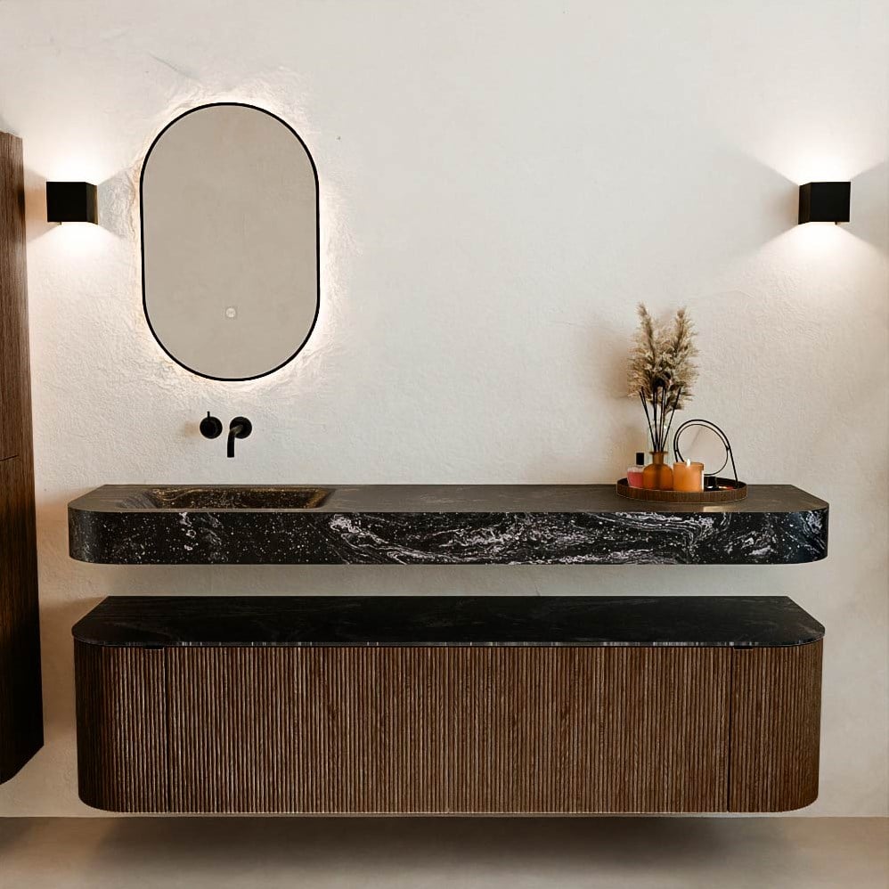 Armario Escobero Interior KOMMA - Mueble De Baño Con 2 Puertas - 31x30x174  Cm - Columna De Almacenaje Para Bano 84184757 Mueble Alto Baño, image size:998x998