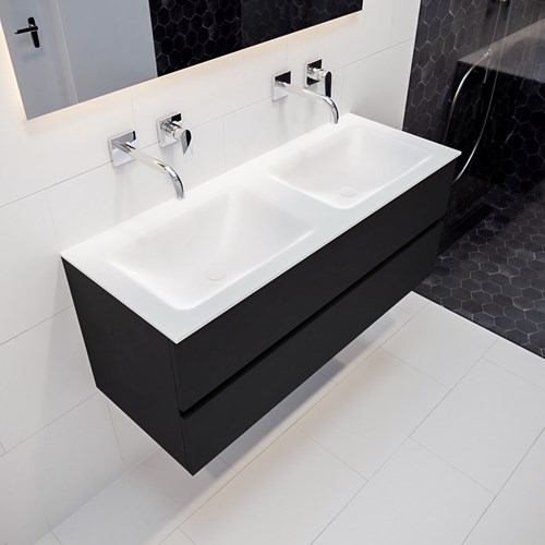 VICA 120 badmeubel urban 2 lades wastafel CLOUD dubbel zonder kraangat