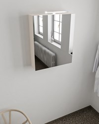 CUBB mirror cabinet 60x70x16cm color Linen with 1 door.