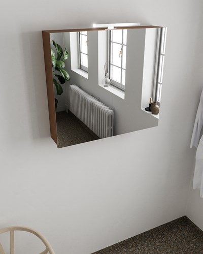 CUBB spiegelkast 80x70x16cm kleur rust met 2 deuren.