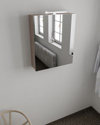 CUBB mirror cabinet 60x70x16cm color Smoke with 1 door.
