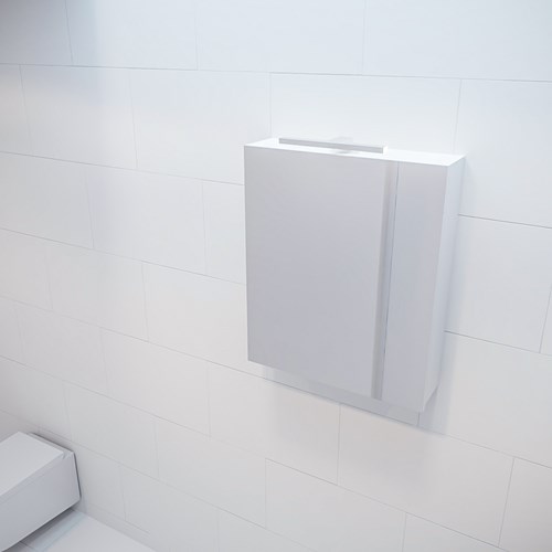 CUBB spiegelkast 60x70x16cm kleur talc met 1 deur.