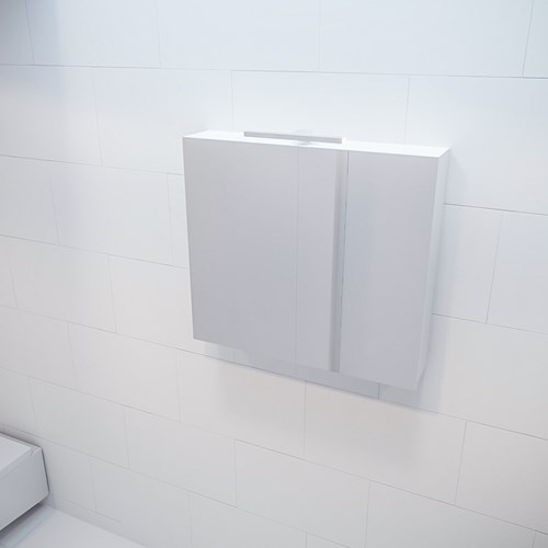 CUBB spiegelkast 80x70x16cm kleur talc met 2 deuren.