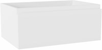 FOGE badmeubel onderkast 60cm 1 lade kleur Talc 40cm diep, Geen uitsparing in lade.