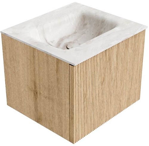 Badmeubels KURVE-DLUX Oak Wastafel Frappe Set12 00002-1