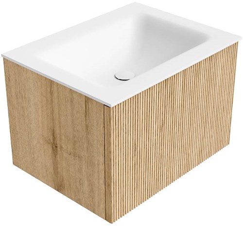 Badmeubels KURVE Oak Wastafel Talc Set12 00014-1