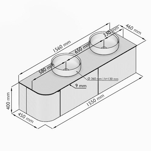 VLRC155LL2D1K2DRDusTal - Lijntekening