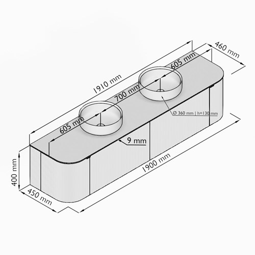 VLRC190LRL2D2K2DWalTal - Lijntekening