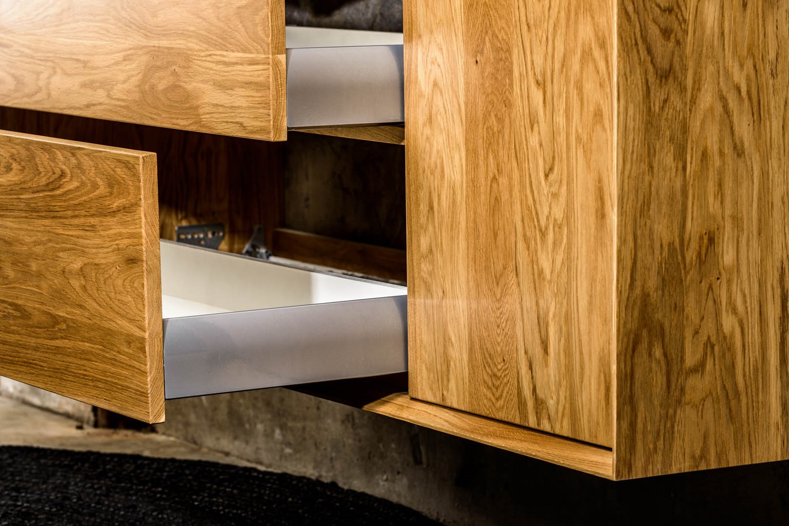 COFF 30 badmeubel onderkast  140cm 1 lade kleur Walnut geen uitsparing