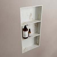 EASY Nis 59,5x29,5cm in solid surface kleur Frappe. 3 vakken  geschikt voor in- of opbouw-2