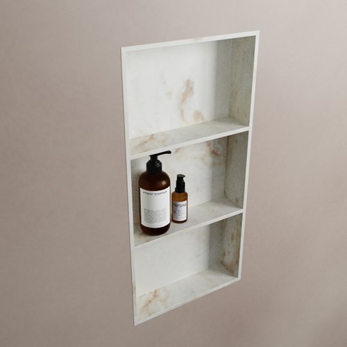 EASY Nis 59,5x29,5cm in solid surface kleur Frappe. 3 vakken  geschikt voor in- of opbouw-2