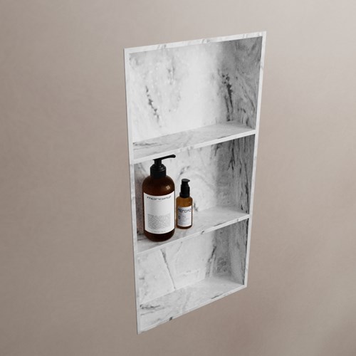 EASY Nis 59,5x29,5cm in solid surface kleur Glace. 3 vakken  geschikt voor in- of opbouw-2