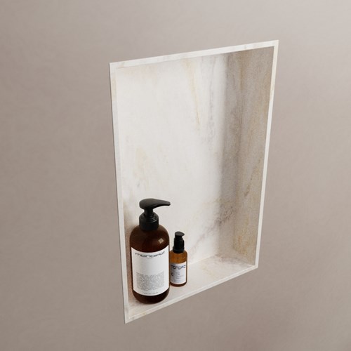 EASY Nis 44,5x29,5cm in solid surface kleur Ostra. 1 vak  geschikt voor in- of opbouw-2