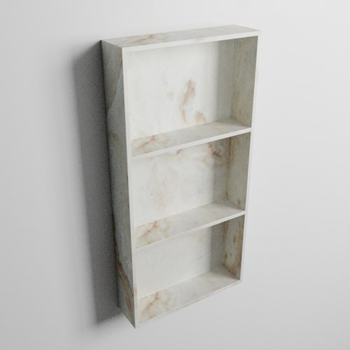 EASY Nis 59,5x29,5cm in solid surface kleur Frappe. 3 vakken  geschikt voor in- of opbouw-3