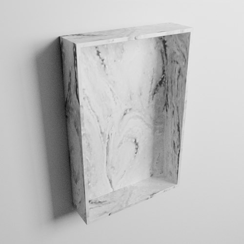 EASY Nis 44,5x29,5cm in solid surface kleur Glace. 1 vak  geschikt voor in- of opbouw-3