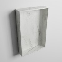 EASY Nis 44,5x29,5cm in solid surface kleur Opalo. 1 vak  geschikt voor in- of opbouw-3