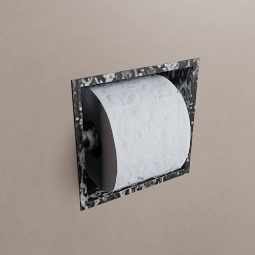EASY Porte-papier toilette CUBE 160 solid surface 16x8,6cm couleur Lava. Adapté pour une installation encastrée ou en saillie.-2
