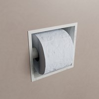 Easy Toiletrolhouder CUBE 160 solid surface 16x8,6cm kleur Opalo. Geschikt voor op en inbouw.-2