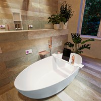 FLOAT freestanding bath 170x80cm color Clay / Talc.-2