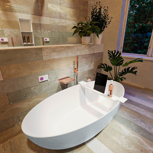 FLOAT freestanding bath 170x80cm color Clay / Talc.-2