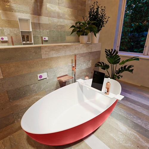 FLOAT freestanding bath 170x80cm color Fire / Talc.-2