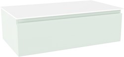 FOGE módulo mueble de baño 80cm 1 cajón color Greey. Encimera solid surface 45cm profundo. 