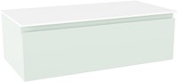FOGE módulo mueble de baño 80cm 1 cajón color Greey. Encimera solid surface 41cm profundo. 