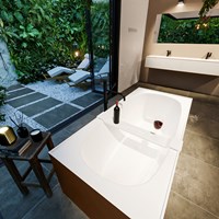 FREEZE vasca da bagno indipendente 180x85cm colore Rust / Talc.-3