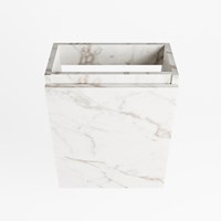 TURE meuble lave-main sans lavabo 40cm 1 porte couleur Cararra.-2