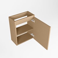 TURE meuble lave-main sans lavabo 40cm 1 porte couleur Oro.-3