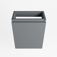 TURE meuble lave-main sans lavabo 40cm 1 porte couleur Plata.-2