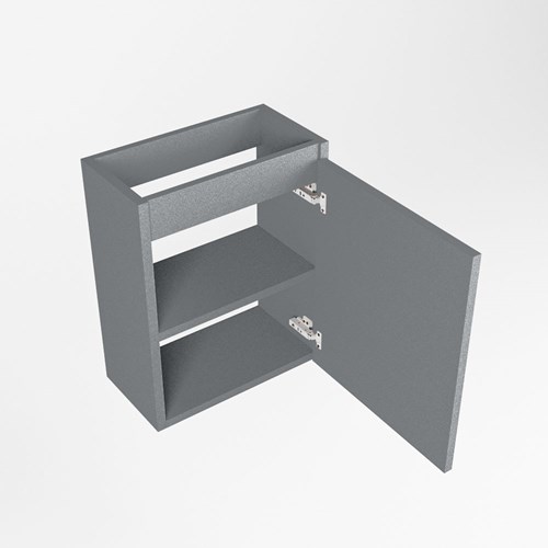 TURE meuble lave-main sans lavabo 40cm 1 porte couleur Plata.-3