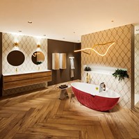 HOLM vrijstaand bad 180x85cm kleur Fire / Talc-3