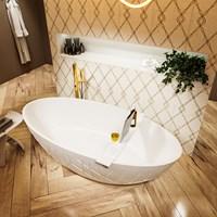 HOLM vrijstaand bad 180x85cm kleur Talc / Talc-2