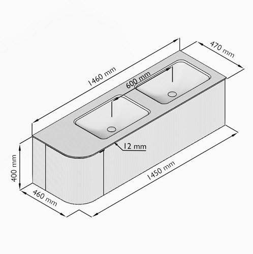 KRVLEA145L1L1D0KDOakNat - Lijntekening